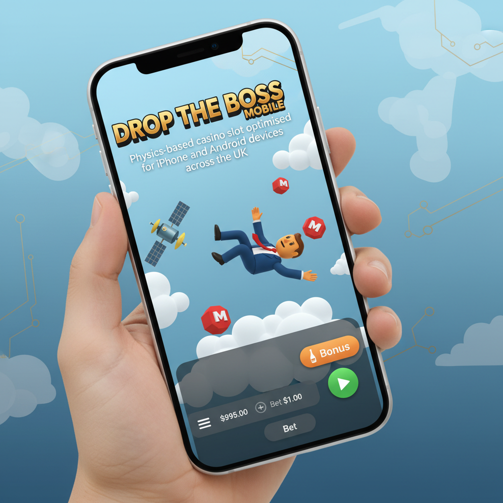 Drop the Boss on a smartphone screen — mobile version for UK players