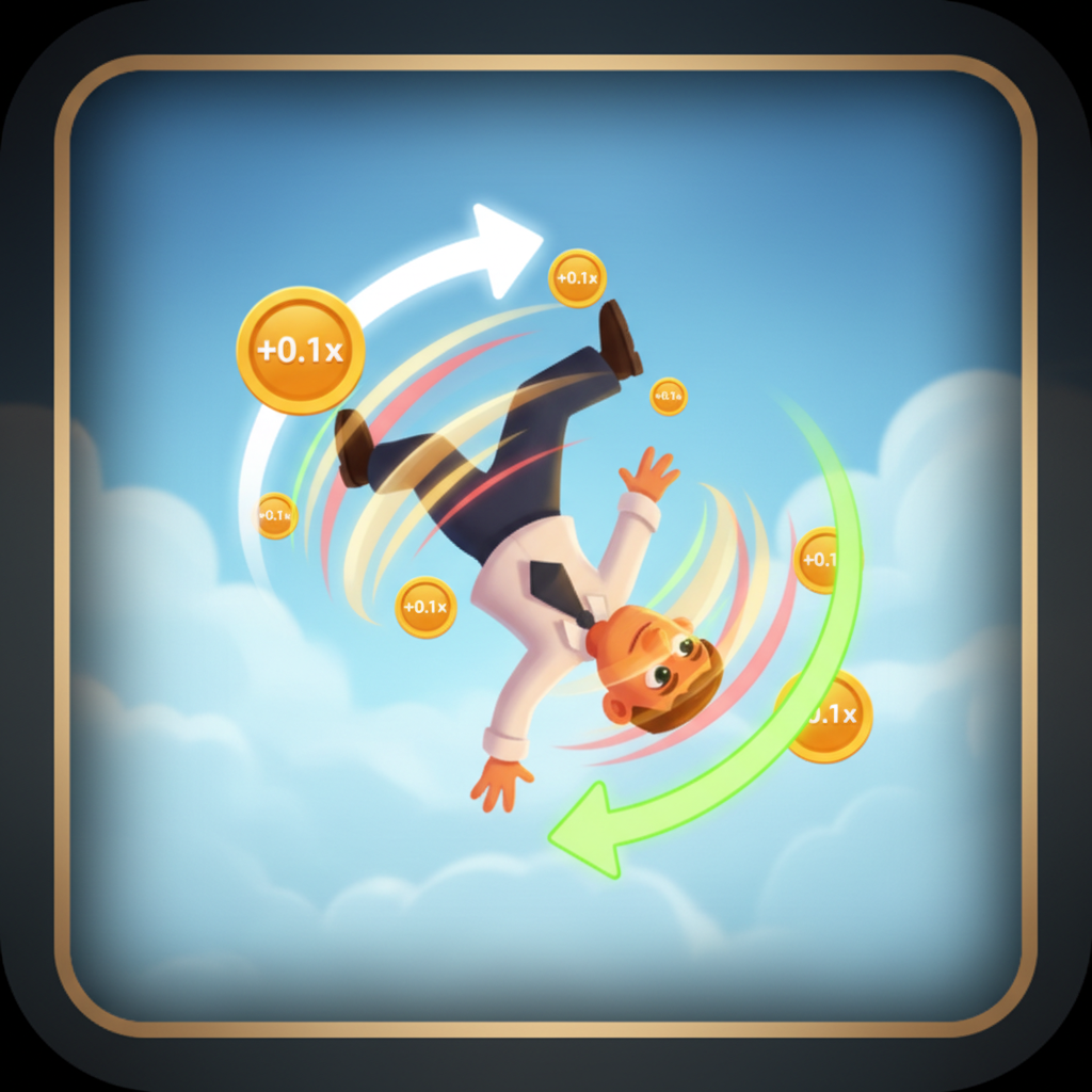 Somersault rotation in Drop the Boss — 0.1x each